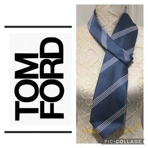Tom Ford Blue Silk Striped Tie